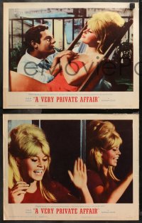 5t0660 VERY PRIVATE AFFAIR 3 LCs 1962 Louis Malle's Vie Privee, all with sexy Brigitte Bardot!