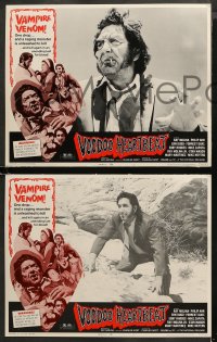 5t0343 VOODOO HEARTBEAT 8 LCs 1972 Charles Nizet horror thriller, Ray Molina, wacky serum of Satan!