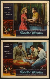 5t0345 VOODOO WOMAN 8 LCs 1957 Marla English is a woman by day & a monster by night!