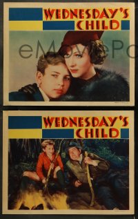5t0511 WEDNESDAY'S CHILD 5 LCs 1934 Edward Arnold, Karen Morley, from the Broadway stage success!