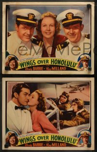 5t0446 WINGS OVER HONOLULU 6 LCs 1937 pilot Ray Milland & Wendy Barrie, cool border saluting images!