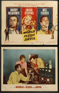 5t0355 WORLD, THE FLESH & THE DEVIL 8 LCs 1959 sexy Inger Stevens with Harry Belafonte & Mel Ferrer!