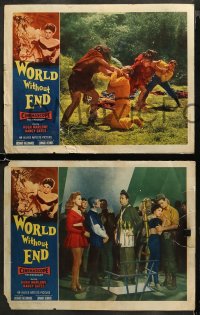 5t0664 WORLD WITHOUT END 3 LCs 1956 CinemaScope sci-fi thriller hurls you into the year 2508!