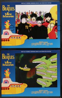5t0356 YELLOW SUBMARINE 8 LCs R1999 Beatles animated feature, great psychedelic cartoon images!