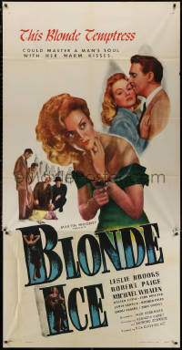 5w0040 BLONDE ICE 3sh 1948 this blonde temptress could master a man's soul with her warm kisses!
