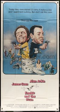 5w0061 FREEBIE & THE BEAN int'l 3sh 1974 James Caan, Alan Arkin, wacky screwball cop artwork!