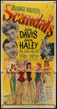 5w0064 GEORGE WHITE'S SCANDALS 3sh 1945 Joan Davis & Jack Haley + art of sexy showgirls, rare!