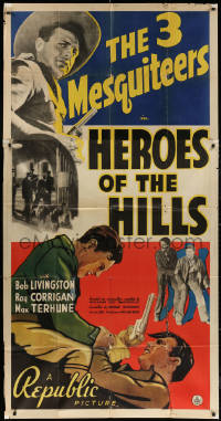 5w0068 HEROES OF THE HILLS 3sh 1938 Three Mesquiteers, Bob Livingston, Ray Corrigan & Max Terhune!