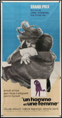 5w0084 MAN & A WOMAN int'l 3sh 1966 different image & original Un homme et une femme title!