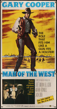 5w0087 MAN OF THE WEST 3sh 1958 Anthony Mann, Cooper's role that fits him like a gun fits a holster!