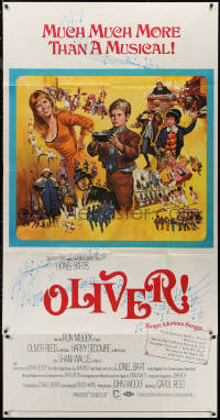 5w0094 OLIVER pre-awards 3sh 1968 Charles Dickens, Mark Lester, Carol Reed, Terpning art!
