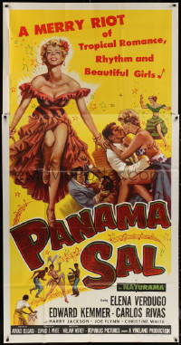 5w0097 PANAMA SAL 3sh 1957 sexy Elena Verdugo, a merry riot of tropical romance & beautiful girls!