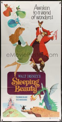5w0115 SLEEPING BEAUTY 3sh R1970 Walt Disney cartoon fantasy classic, awaken to a world of wonders!
