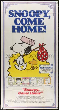 5w0116 SNOOPY COME HOME 3sh 1972 Peanuts, Charlie Brown, great Schulz art of Snoopy & Woodstock!