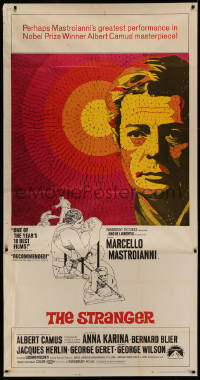 5w0125 STRANGER 3sh 1968 Luchino Visconti's Lo Straniero, mosaic art of Marcello Mastroianni!
