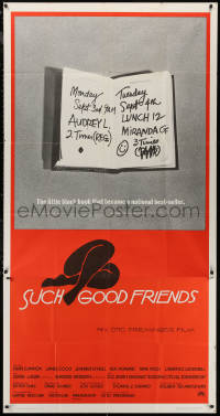 5w0127 SUCH GOOD FRIENDS int'l 3sh 1972 Otto Preminger, image of little black book, Saul Bass art!