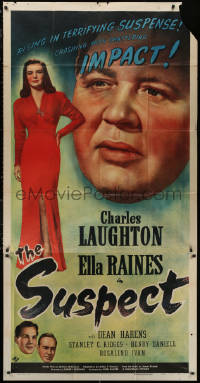 5w0129 SUSPECT 3sh 1944 Charles Laughton, sexy Ella Raines, directed by Robert Siodmak, suspense!