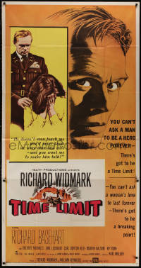 5w0135 TIME LIMIT 3sh 1957 you can't ask Korean War soldier Richard Widmark to be a hero forever!