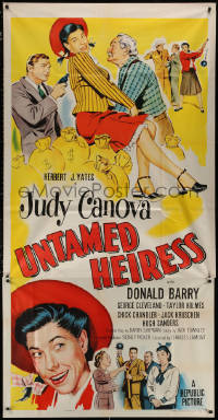 5w0140 UNTAMED HEIRESS 3sh 1954 wacky country girl Judy Canova inherits a million dollars!