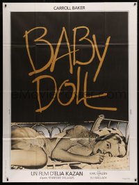 5w0903 BABY DOLL French 1p R1970s Elia Kazan, classic image of sexy troubled teen Carroll Baker!