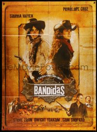 5w0907 BANDIDAS French 1p 2006 sexy cowgirls Penelope Cruz & Salma Hayek in western action!