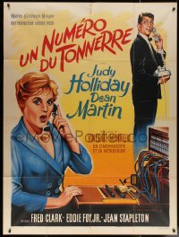 5w0915 BELLS ARE RINGING French 1p 1960 different Roger Soubie art of Judy Holliday & Dean Martin!
