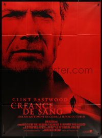 5w0936 BLOOD WORK French 1p 2002 super close image of star and director Clint Eastwood!