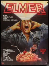 5w0947 BRAIN DAMAGE French 1p 1988 Elmer, wild different art, the movie that will blow your mind!