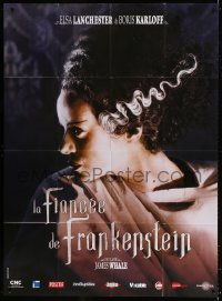 5w0950 BRIDE OF FRANKENSTEIN French 1p R2008 super close up of Elsa Lanchester in the title role!