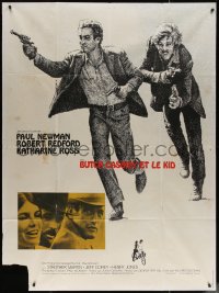 5w0960 BUTCH CASSIDY & THE SUNDANCE KID French 1p R1970s Paul Newman, Robert Redford, Katharine Ross