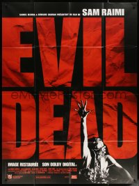 5w1057 EVIL DEAD French 1p R2003 Sam Raimi cult classic, horror art of girl grabbed by zombie!