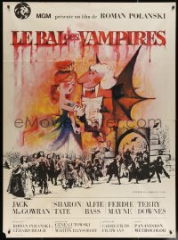 5w1067 FEARLESS VAMPIRE KILLERS French 1p 1968 Roman Polanski, wacky vampire art by Clement Hurel!