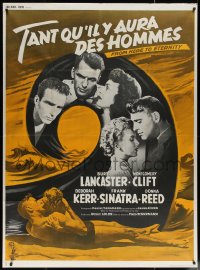 5w1086 FROM HERE TO ETERNITY French 1p R1960s Lancaster, Kerr, Sinatra & Clift, different montage!
