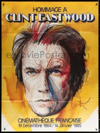 5w1134 HOMMAGE A CLINT EASTWOOD French 1p 1984 Raymond Moretti headshot art of the man himself!