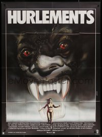 5w1138 HOWLING French 1p 1981 Joe Dante, cool different art of naked woman & werewolf by Landi!