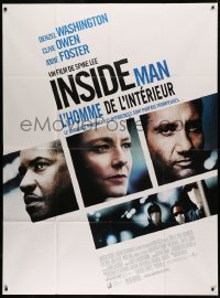 5w1152 INSIDE MAN French 1p 2006 Spike Lee directed, Denzel Washington, Clive Owen, Jodie Foster!