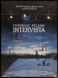 5w1153 INTERVISTA French 1p 1987 Federico Fellini, cool different image of crew working on set!