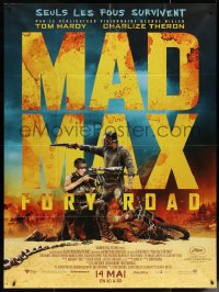 5w1208 MAD MAX: FURY ROAD advance French 1p 2015 great image of Tom Hardy & Charlize Theron!