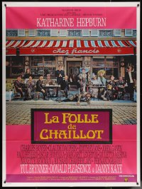 5w1210 MADWOMAN OF CHAILLOT French 1p 1970 art of Katharine Hepburn & others sitting outside cafe!