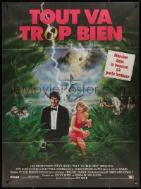 5w1235 MIRACLES French 1p 1986 Zoran art of Tom Conti, Teri Garr & Christopher Lloyd, rare!