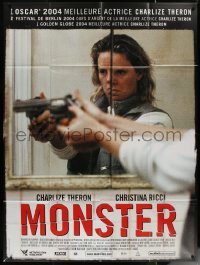 5w1243 MONSTER French 1p 2004 Best Actress winner Charlize Theron as serial killer Ailenn Wuornos!