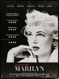 5w1261 MY WEEK WITH MARILYN French 1p 2012 great close up of Michelle Williams as Marilyn Monroe!