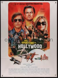 5w1275 ONCE UPON A TIME IN HOLLYWOOD French 1p 2019 Pitt, DiCaprio & Robbie by Chorney, Tarantino!