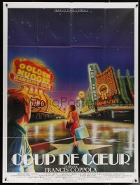 5w1278 ONE FROM THE HEART French 1p 1982 Coppola, different art of Las Vegas by Andre Bertrand!