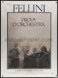 5w1280 ORCHESTRA REHEARSAL French 1p 1979 Federico Fellini's Prova d'orchestra, image of violinists!