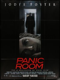 5w1286 PANIC ROOM French 1p 2002 creepy image of Jodie Foster & shadowy figure!