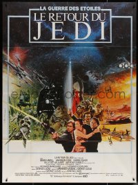 5w1323 RETURN OF THE JEDI French 1p 1983 George Lucas classic, different montage art by Michel Jouin