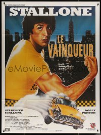 5w1326 RHINESTONE French 1p 1987 different Sator art of New York City cab driver Sylvester Stallone!