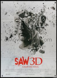 5w1340 SAW 3D French 1p 2010 The Final Chapter in 3D, cool shattered Tobin Bell head image!