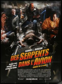 5w1356 SNAKES ON A PLANE French 1p 2006 Samuel L. Jackson, campy thriller, different image!